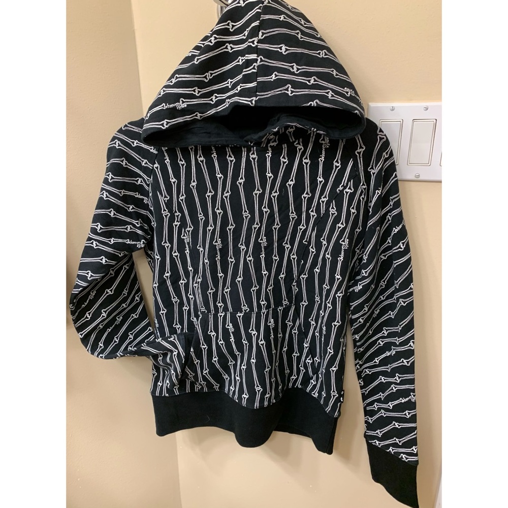 Emily the Strange bone detailed bone hoodie size S